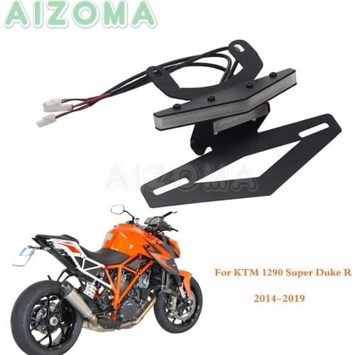 Fender Eliminator LED Tail Signal Light Integarted w/ License Plate Bracket Lamp For 1290 Super R 2014 15 16 17 18 2019