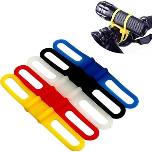 Bike Silicone Band Multifunctional Bicycle Silicone Fixed Strap Cycling Flashlight Mount Holder Cycling Accessories