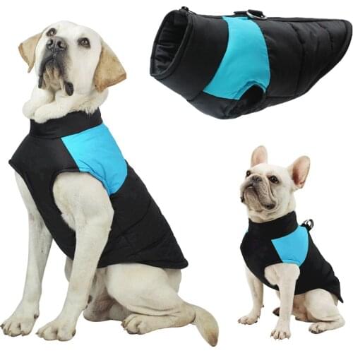 Winter Warm Dog Clothes Pet Dog Cotton Padded Coat Jackets Outfit Pug French Bulldog Clothing York For Small Medium Large Dogs