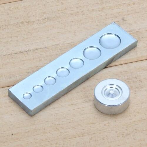 11PCS/set Metal Leather Craft Tool Die Hole Punch Snap Fastener Installation Kit Rivet Setter Base Set for DIY Leather craft