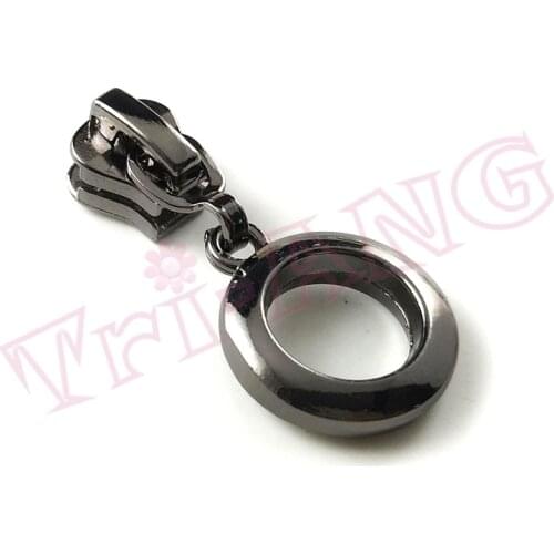 20pcs/lot, 5# Black Round Zipper Sliders for Fashion Industry Accessories