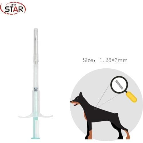 20pcs Small size dog Microchip cat microchip 1.4*8/2*12mm Fdx-b animal chip rfid Pet Syringe, Animal Microchip syringe Injector