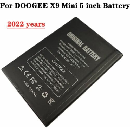 100% Original Battery 2000mAh BAT16542100 For DOOGEE X9 MINI 5.0 inch High quality Batteries
