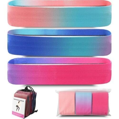 3-Piece Yoga Resistance Bands Fitness Stretch Expander Training Pull Rope For Sports Pilates Elasticity Belt Loop Squat Belt