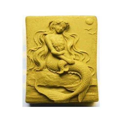 3" Mermaid 0953 Craft Art Silicone Soap mold Craft Molds DIY