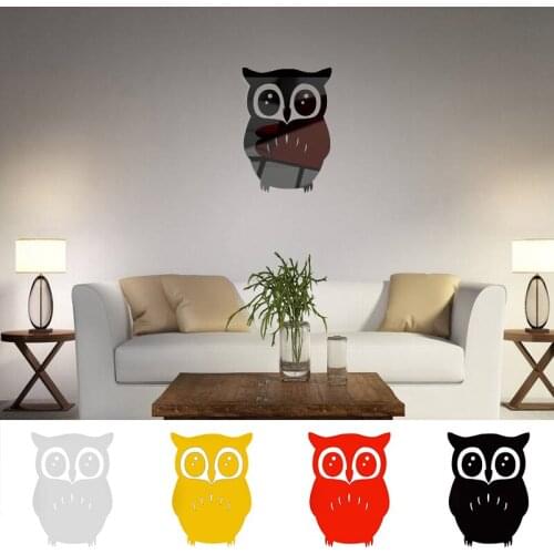 3D Cute Owl Shape Mirror Wall Stickers Modern Home DIY Art Wall Decals Decor WXV Sale