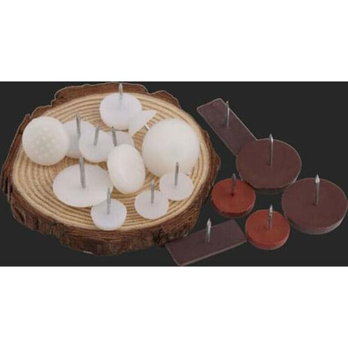 5Pcs 12-27mm Plastic Furniture Nail Glides Wood Floor Tile Protectors Nail Chair Leg Bottom Feet Non-slip Pad Noise Killer Nail