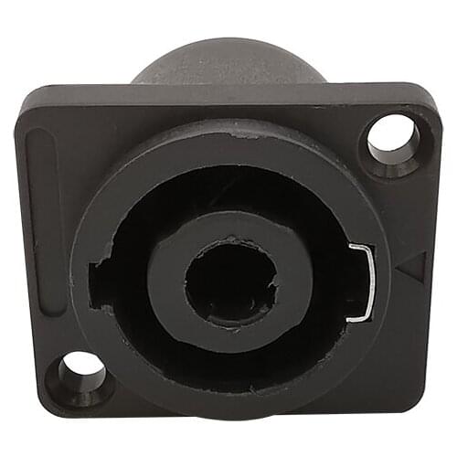 5Pcs Black 4 Pin Speakon Female Jack Panel Mount 4 Poles Socket Audio Speaker Plug Connector for PA Amplifier Cable