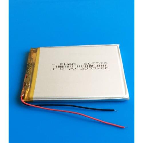 505573 3.7V 2500mAh polymer lithium Lipo rechargeable battery for GPS DVD PDA PAD power bank e-book camera tablet pc 5*55*73mm