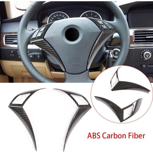 ABS Car Steering Wheel Button Trim Fit For BMW 5 Series E60 E61 2003-2010