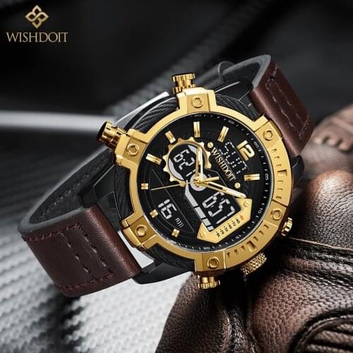 2020 New WISHDOIT Mens Watches Luxury Top Brand Mens Watch Sports Casual Outdoor Watch Waterproof Chronograph Mens Hand Clock