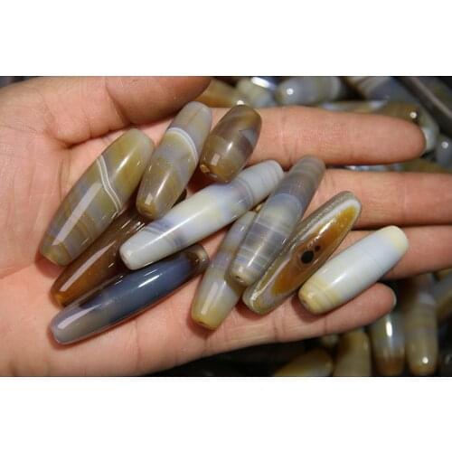 Pure Natural Brazilian Agate Dzi Beads DIY Accessories Back Cloud Pendant Retro Fashion Texture Clear Texture Greasy Finish Glos