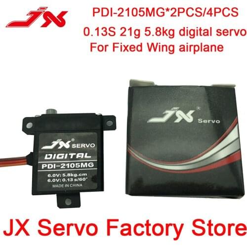 JX PDI-2105MG 21g Metal Gear Wing Servo 5.8KG Large Torque Digital Servo For RC Fixed Wing Airplane Aircraft Helicopter Parts
