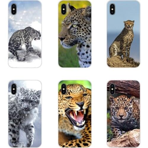 For Apple iPhone X XR XS 11Pro MAX 4S 5S 5C SE 6S 7 8 Plus ipod touch 5 6 Accessories Phone Shell Covers Snow Leopard Animal