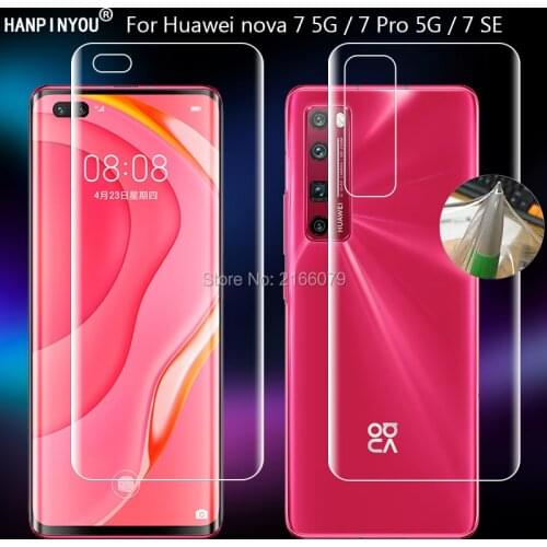 For Huawei nova 7 Pro 5G nova7 nova 7 SE Clear TPU / Matte Anti-Fingerprints Hydrogel Full Cover Soft Screen Protector Film