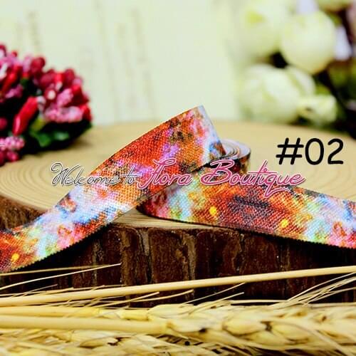 FLRA ElasticNew arrival galaxy printing FOE, 5/8" FOE elastic baby headband