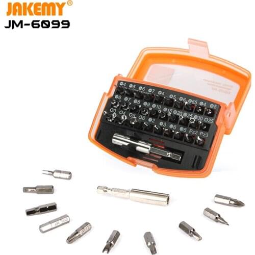 JAKEMY JM-6099 Multi-functional CR-V Mini Screwdriver Box Set DIY Repair Tool for Home Appliances Phone Laptop Watch Gamepad