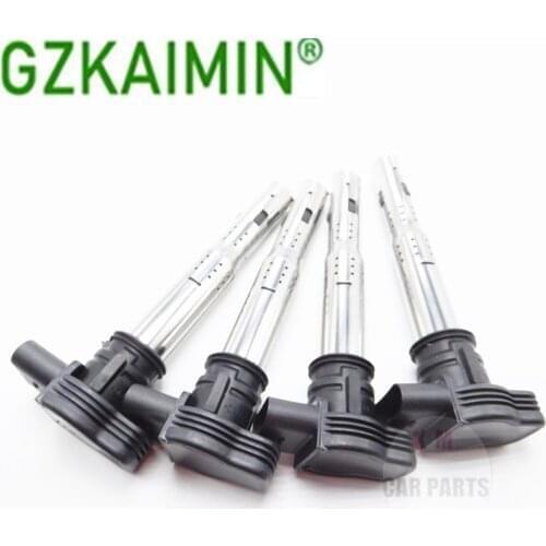 Set 4 New Ignition Coil Pack For Audi A3 A4 A6 S3 TT V-W Beetle Jolf FOR Jett-a Seat Toledo C1394 07K905715F 07K 905 715 F