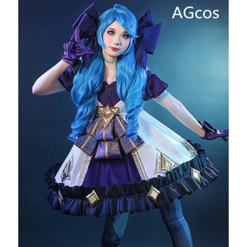 Presale LOL New Hero Gwen Cosplay Costume Female Lolita Clothes Dress+Gloves+Socks+Headwear+Accessories