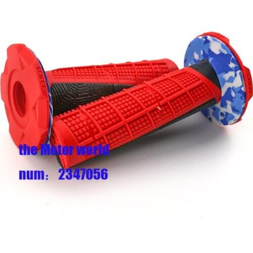 Red Handle Motorcycle Bar Grip Dirt Pit Bike Rubber Hand Grips Hands For Motorcycles ATV Bike Universal