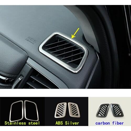 Car Styling Cover Garnish Detector Trim Front Air Condition Outlet Vent Moulding 2pcs For Honda CRV CR-V 2017 2018 2019 2020