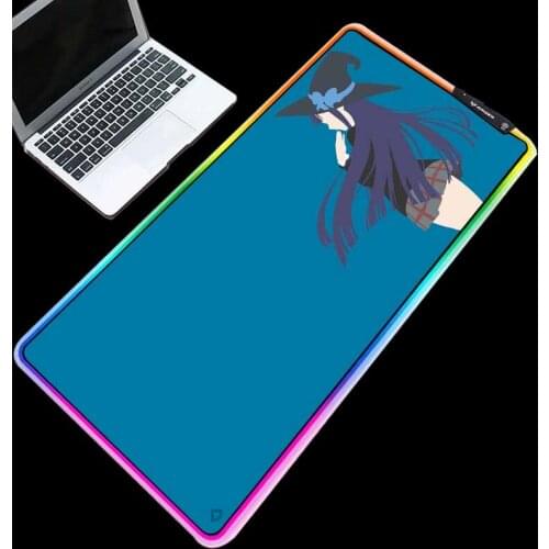 Mairuige RGB Computer Game Mouse Pad Large LED Cold Light USB Link Top Hat Little Princess Thick High Quality Keyboard Mat