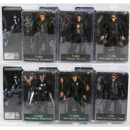 NECA The Terminator T-800 T-1000 Endoskeleton 7" Action Figure Collectible Model Toy