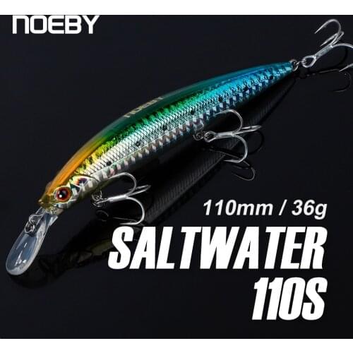 NOEBY Jerkbait Minnow Fishing Lures 110mm 36g Sinking 0.2-3m Wobblers Artificial Hard Baits for Sea Bass Pike Fishing Lure