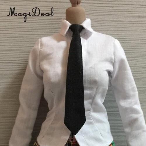 New Arrival 1/6 Scale Black Tie Student Girls Uniform Necktie for 12 Inch Action Figures Doll Daily Wear Acc Kids Toy