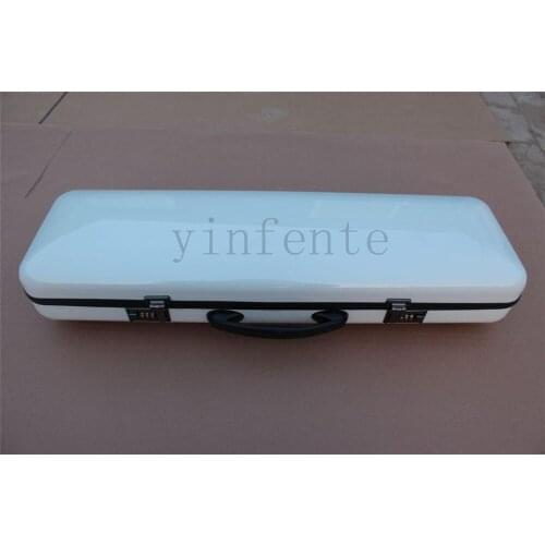 One white color new Carbon fiber violin case 4/4 size