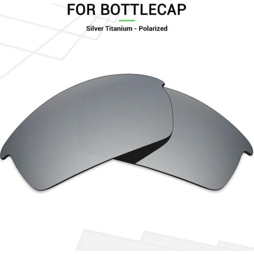 Mryok POLARIZED Replacement Lenses for Oakley Bottlecap Sunglasses Silver Titanium