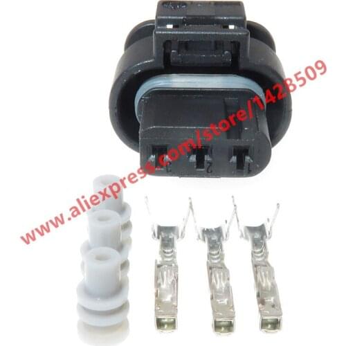 5 Sets 3 Pin Female Reversing Radar Detector Conenctor Electric Eye Waterproof Camshaft Sensor Plug For VW Touareg 872-858-541