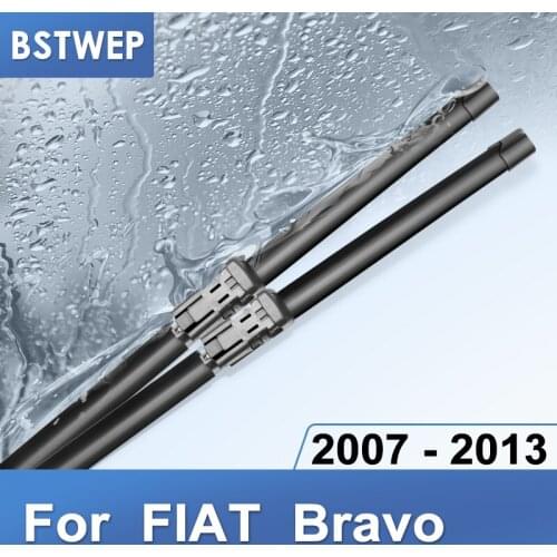 BSTWEP Wiper Blades for FIAT Bravo Fit Push Button Arms 2007 2008 2009 2010 2011 2012 2013