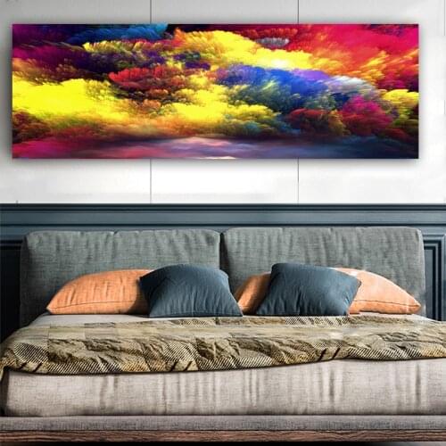 Wangart Nordic Poster Canvas Print Colorful Yellow Bedroom Decoration Abstract Wall Picture For Living Room Canvas Mural Modern