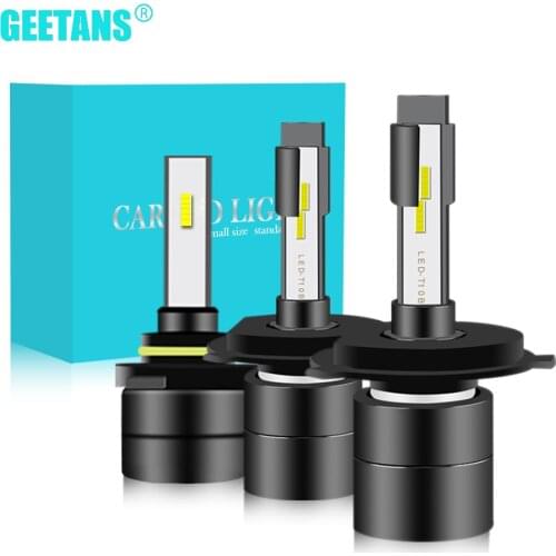 GEETANS H1 LED H7 HB4 H3 9005 Led H4 Headlight H27 HB3 9006 H8 HB2 H9 H11 880 6000K 12V Super Mini Car Fog Lights Bulbs CSP CJ