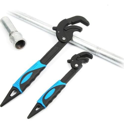 ERNIV Universal Key Pipe Wrench Open End Spanner Set High-carbon Steel Snap N Grip Tool Plumber Multi Hand Tool