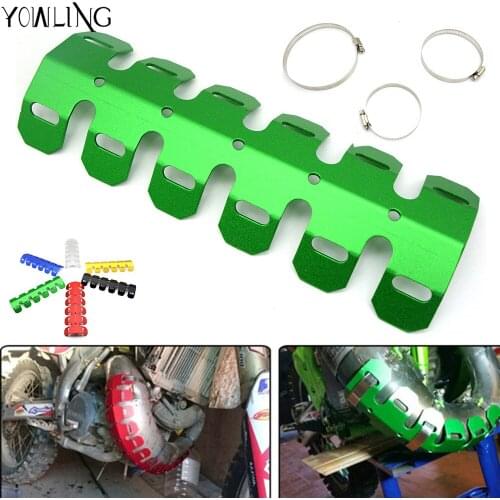 Universal Moto Exhaust Muffler Pipe Leg Protector Heat Shield Cover For Kawasaki KLX250S 250SF VERSYS 650 1000 KLR650 KL650