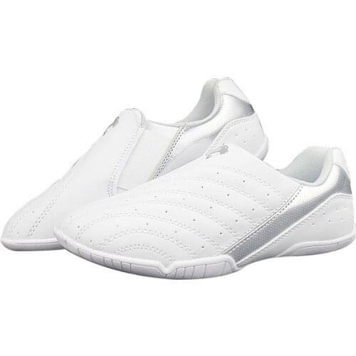 USHINE White High Quality Breathable KungFu Wushu Taichi Karate Martial Arts Wrestling Sport Sneakers Taekwondo Shoes Kids Men