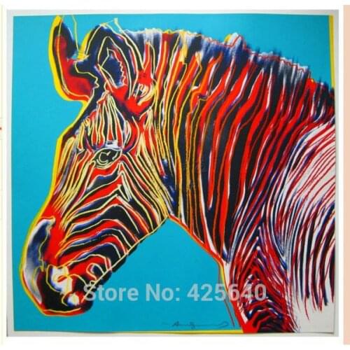 Zebra Pop Art 24X32 inches Painting Home Decoration Oil painting Wall Pictures for living room Home Decor paints Wall art paint