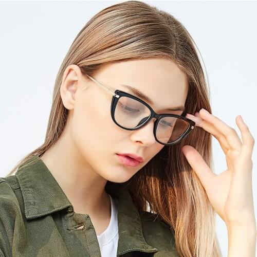 2021 New Fashion Cat Eye Anti-blue Glasses Frame Women Vintage Computer Transparent Eyeglasses Men Spectacles Oculos Feminino