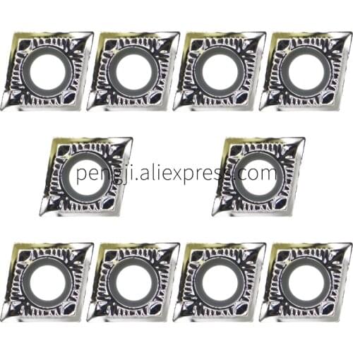 10pcs Indexable Carbide Turning Inserts CCGT 431 Lathe Tool Inserts CCGT120404-AK H01 ​Suitable for Processing Aluminum Alloy