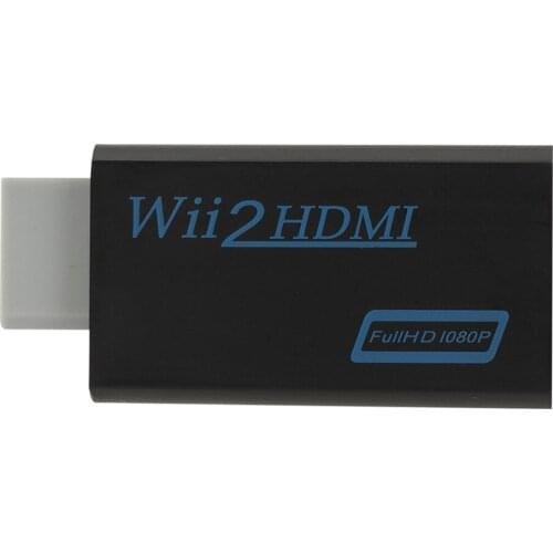 1080P Wii to HDMI-compatible Converter Adapter Wii2HDMI-compatible Converter 3.5mm Audio for PC HDTV Monitor Display