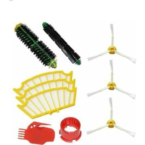 10x Bristle Flexible Beater Brush Side Brush Clean Tool Filter for iRobot Roomba 500 527 528 530 532 535 540 550 560 570 580 590