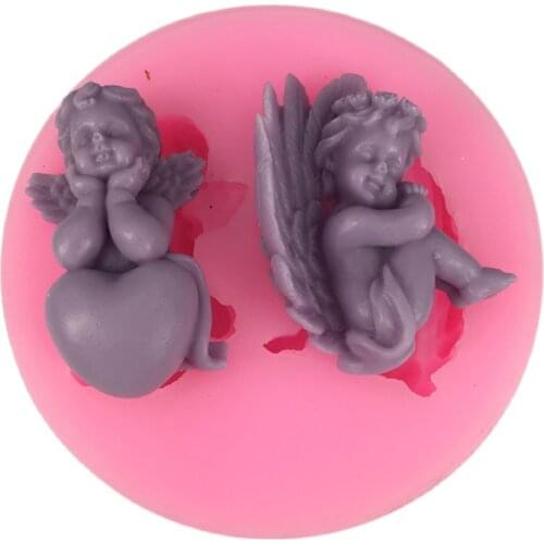 3D Angel Baby Shape Silicone Mold For Fondant Chocolate Epoxy Sugarcraft Mould Pastry Cupcake Decorating Kitchen Accessories