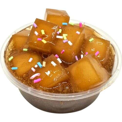 60ML Fruit Nata De Coco Crystal Mud Mixed Cloud Slime Snowflake Coconut Jelly Mud Stress Relief Clay Gift Toys for Children