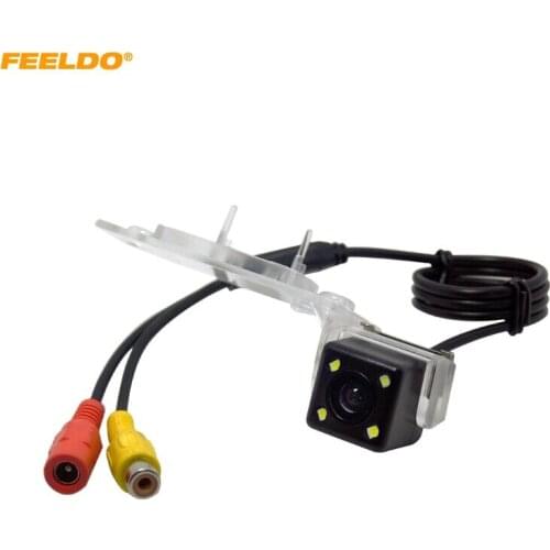 FEELDO Car Backup Rearview Camera With LED For VW Tiguan/Touareg/Santana/Polo/Passat Reverse Parking Camera #CT-5645