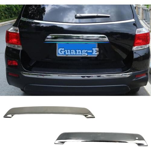 Car Rear door License tailgate bumper frame plate trim lamp trunk 1pcs for Toyota Highlander 2008 2009 2010 2011 2012 2013 2014