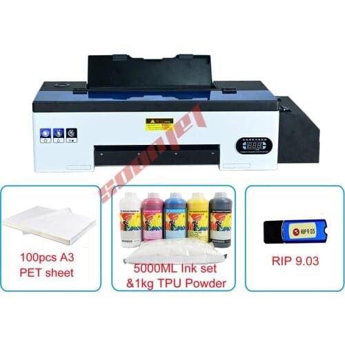 Digital A3 size for Epson L1800 DTF Printer PET Film Tshirt Printer DTF Heat Printing Machine for For Hoodies Jacket Hat Jeans