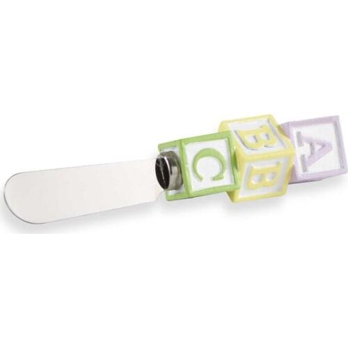 Baby Shower Favors Stainless-Steel Spreader with Resin ABC Handle Birthday Party Supplies