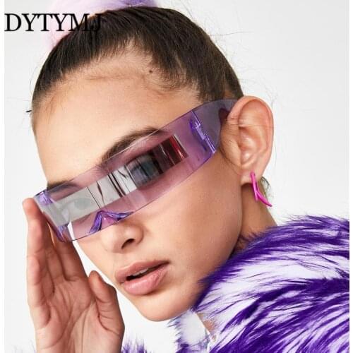 DYTMYJ 2020 Funny Futuristic Wrap Around Monob Costume Sunglasses Mask Novelty Glasses Halloween Party Ring Decoration Glasses